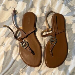 Michael Kors Tan Leather Sandals